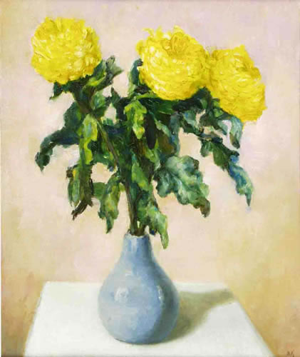 Chrysanthemums. 45x60, 2001