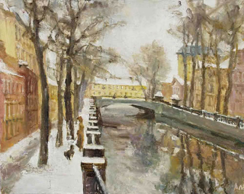 Along the canal. 40x50, 2001.