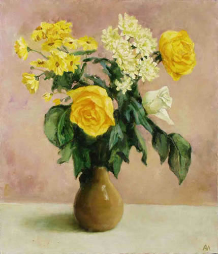Yellow roses. 60x70, 2001. 